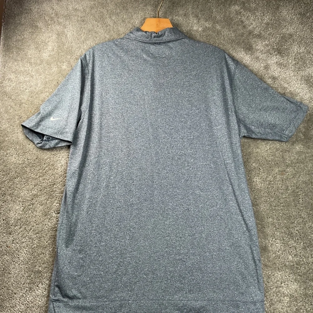 Nike Golf Polo Shirt Mens Size‎ M Blue Gray Excellent Dri-FIT Tour Performance